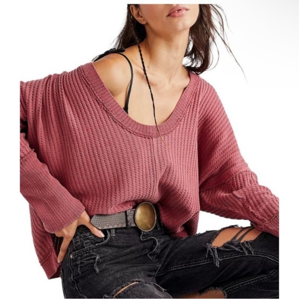 We the Free New Magic Oversized Waffle Top